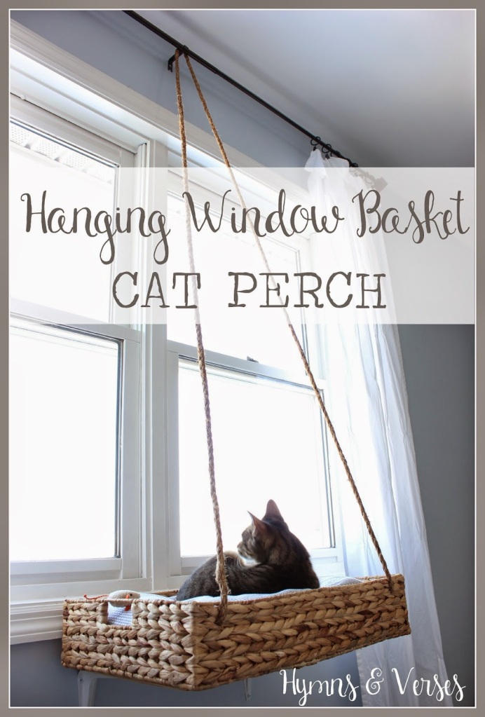 Hanging Window Basket Cat Perch